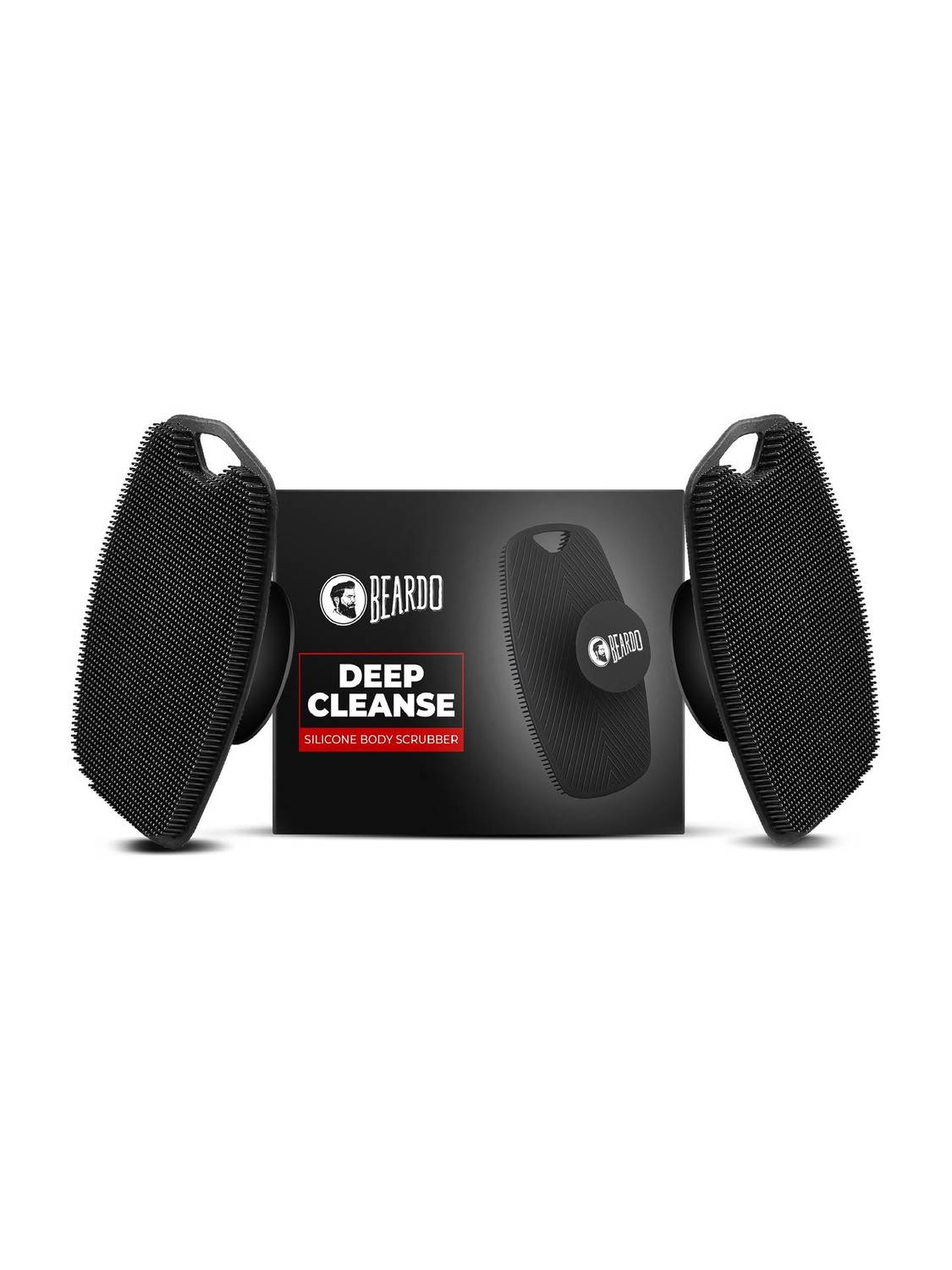 BEARDO Deep Cleansing Silicone Body Scrubber For Men |Brush and Massage Combo Pack of 2