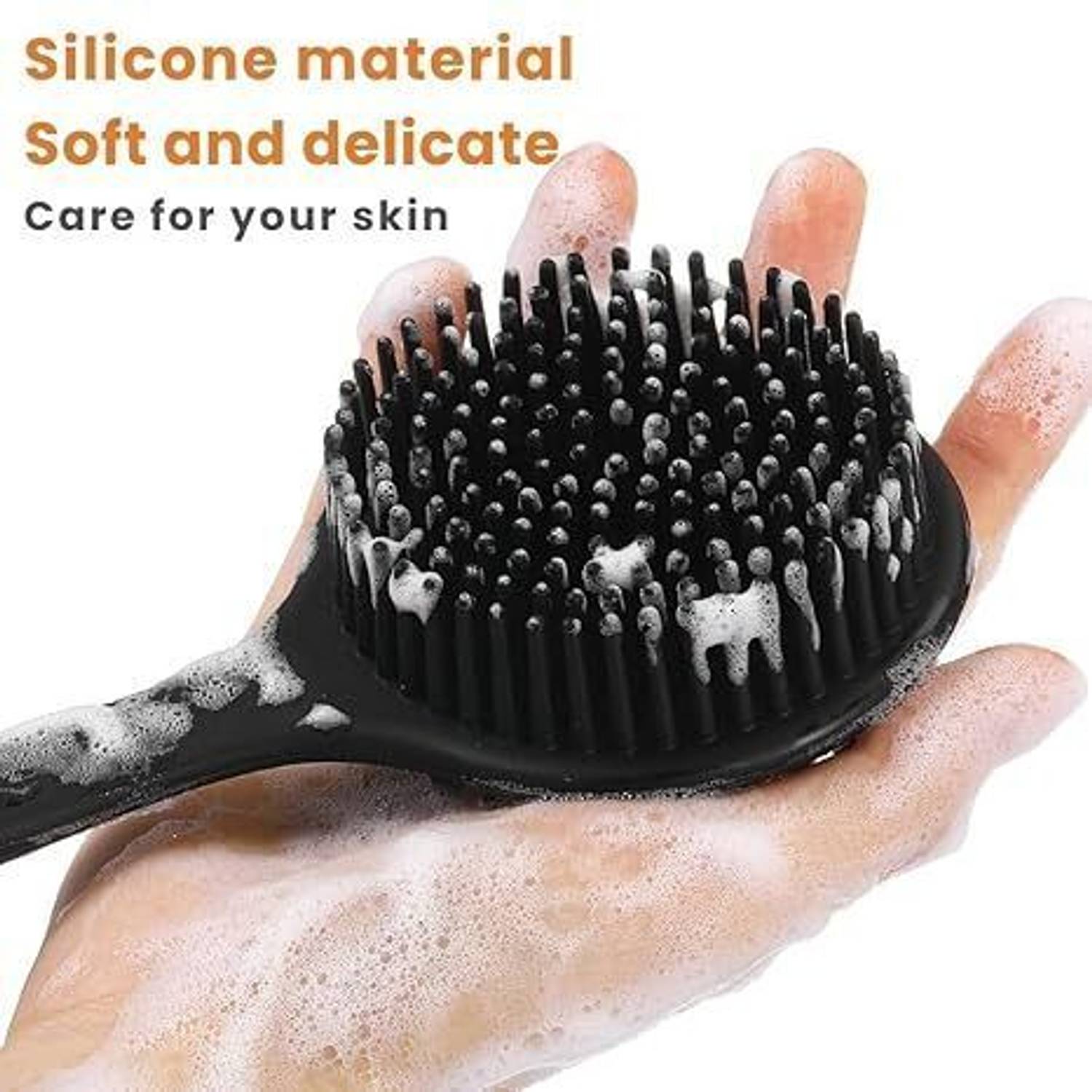 Alvita 4-in-1 Soft Silicone Bath Brush Set - Image 4