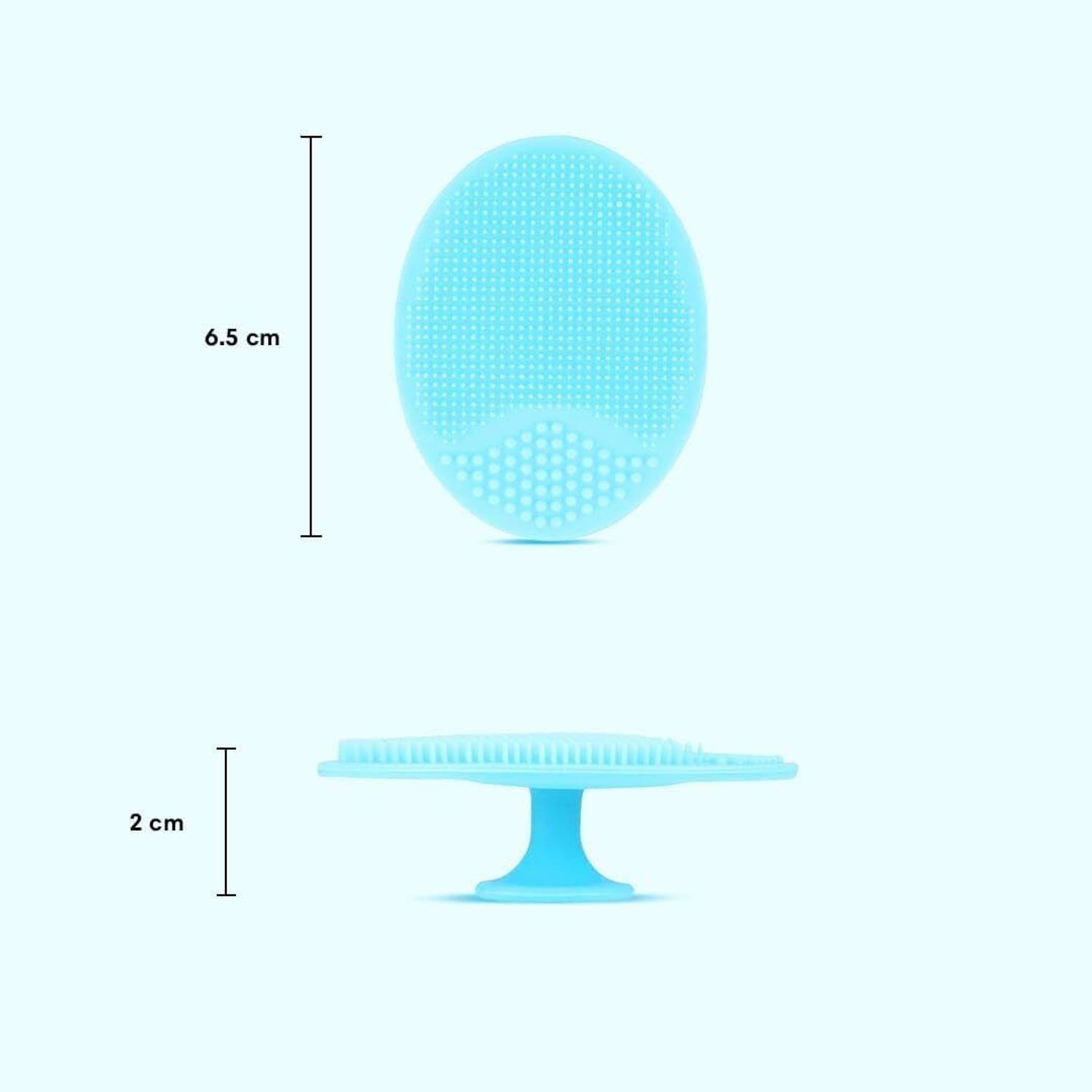 RUGY 1 Pack Blue Silicone Facial Cleansing Brush - Image 4