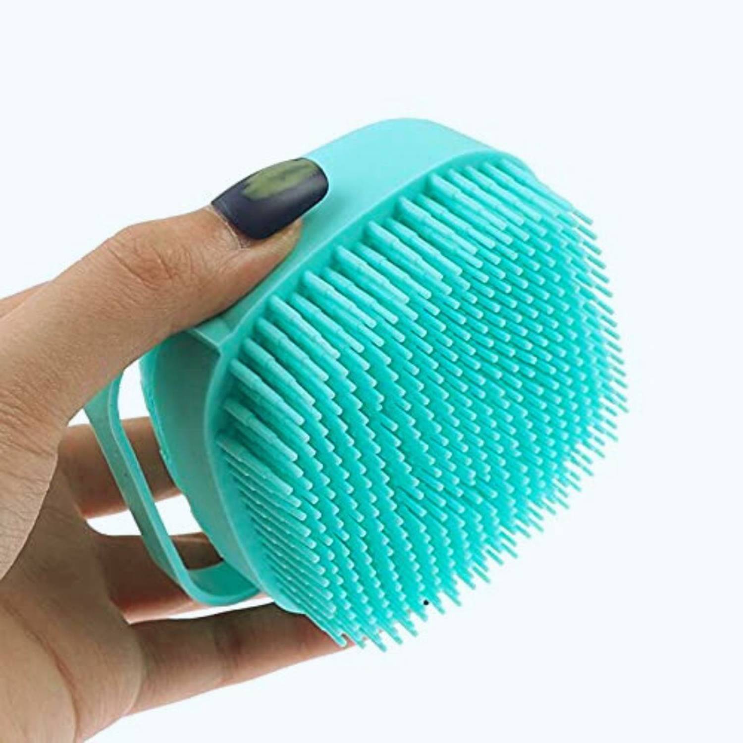 AnjaniputrA Silicone Body Massage Bath Brush with Soap Dispenser |Silicon Body Back Scrubber
