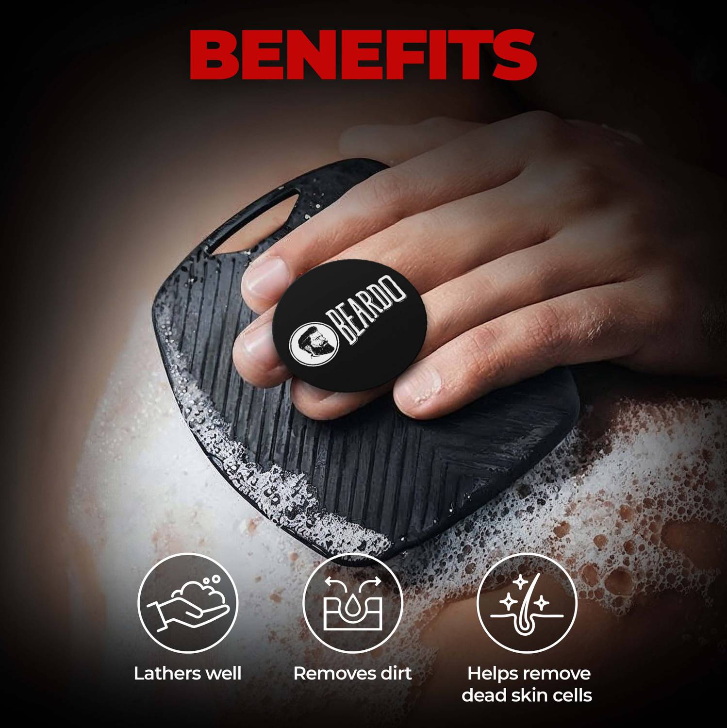 BEARDO Deep Cleansing Silicone Body Scrubber - Image 3