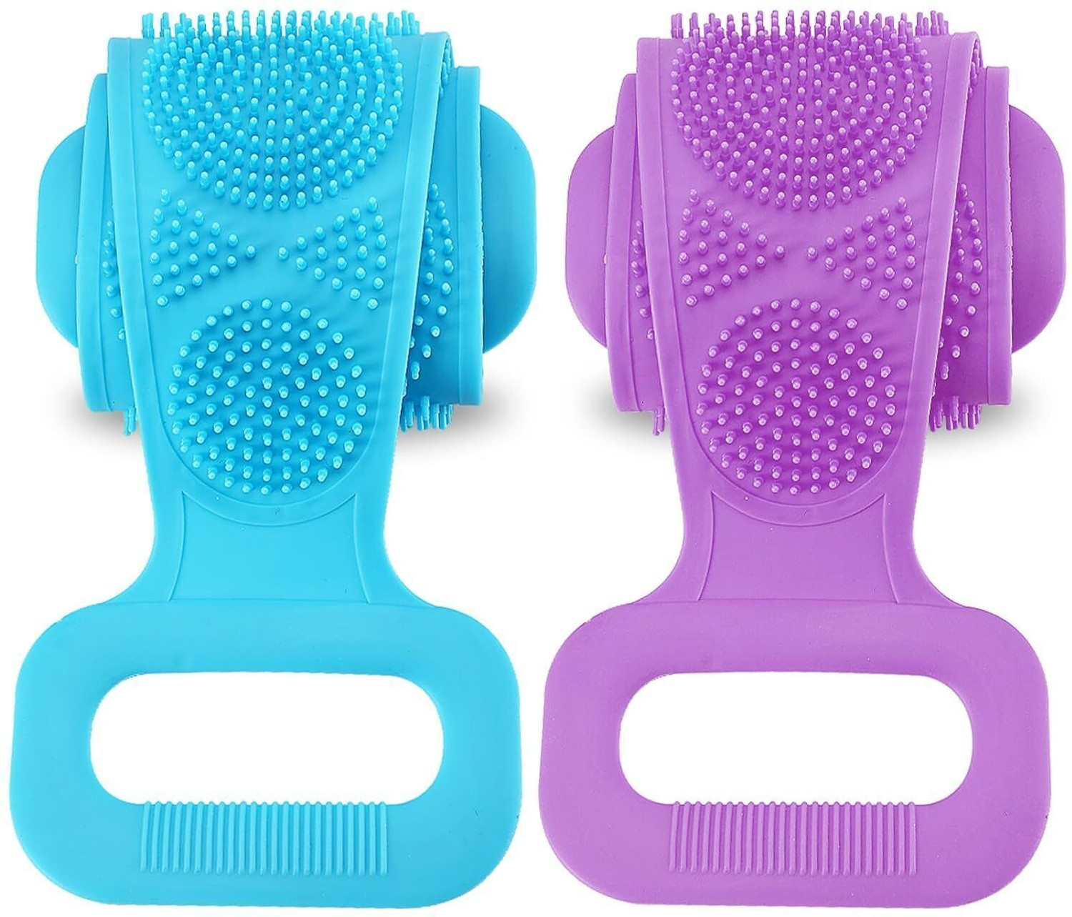 Image of Brulee Double Sided Silicone Body Bath Belt /Exfoliating Shower Scrubber BeltX2.093