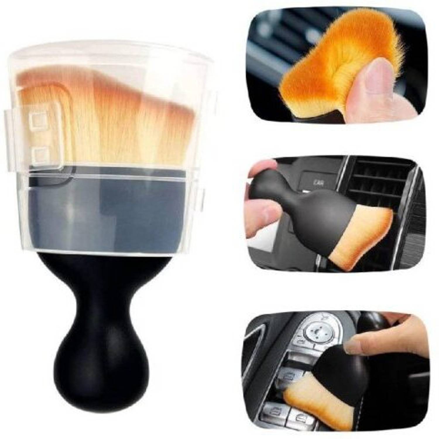 CARRYING CLOTHES Car Interior Detailing Soft Brush,Auto Interior Dust Brush Microfibre Wet and Dry Broom