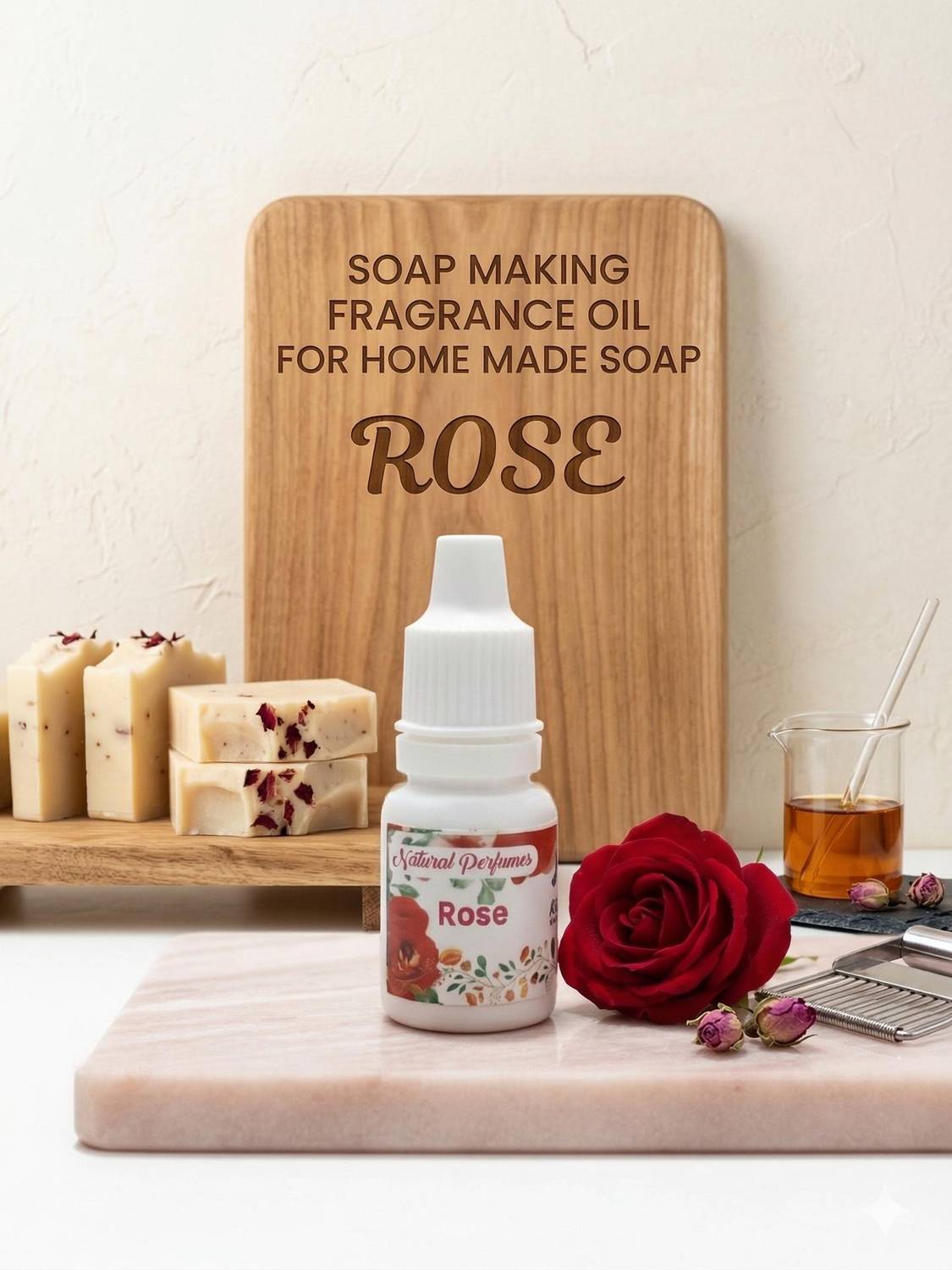 anyways Natural Perfumes Rose Fragrance Oil for Soap Making - 10ml