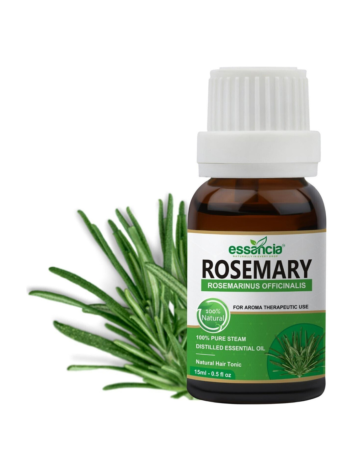 Image of essancia Rosemary Essential Oil For Hair Growth, Skin Care, Body, and Aromatherapy - Topical for Thin Hair, Oily Skin. 100% Pure, Natural, Undiluted and Therapeutic Grade Essential Oil