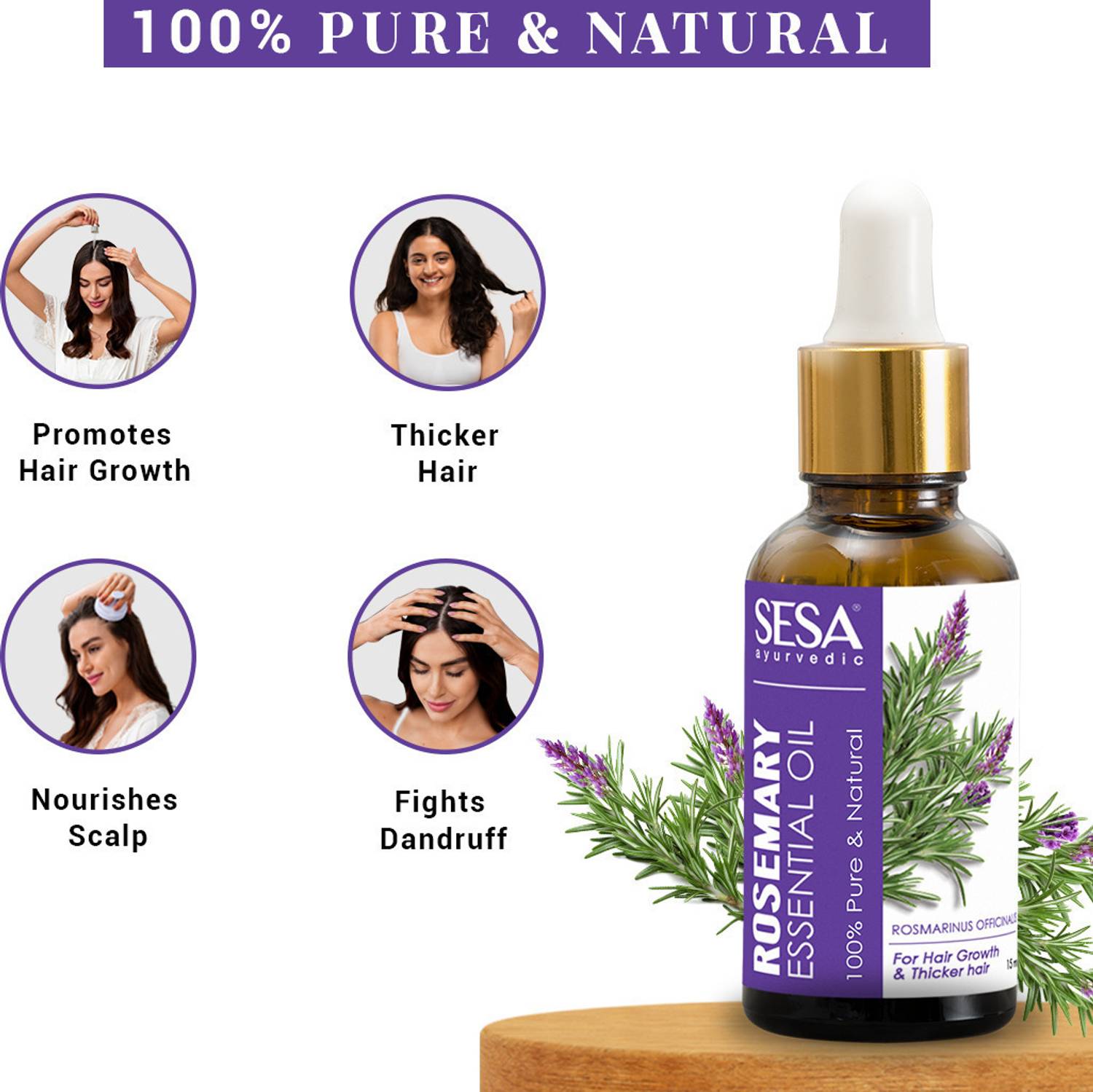 SESA 100% Pure Rosemary Essential Oil 30ml - Image 3