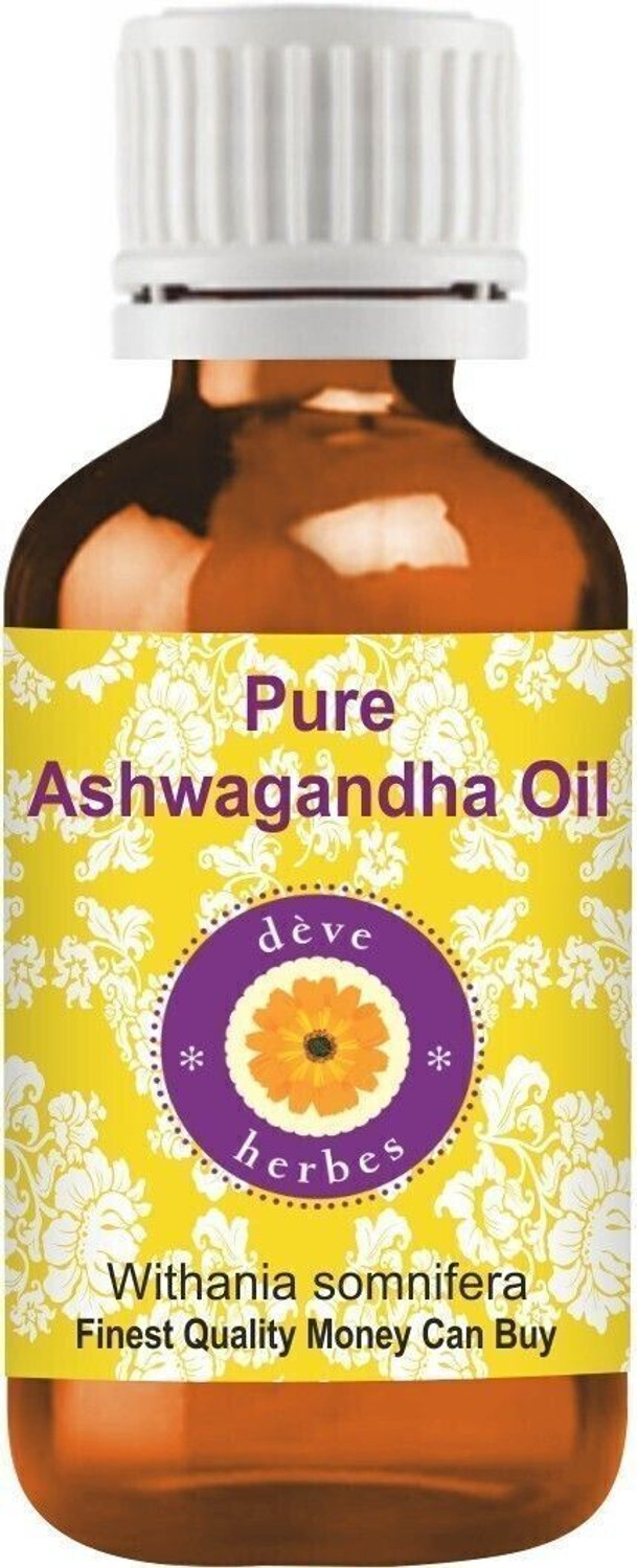 Image of deve herbes Pure Ashwagandha Oil (Withania somnifera) 100% Natural Therapeutic Grade