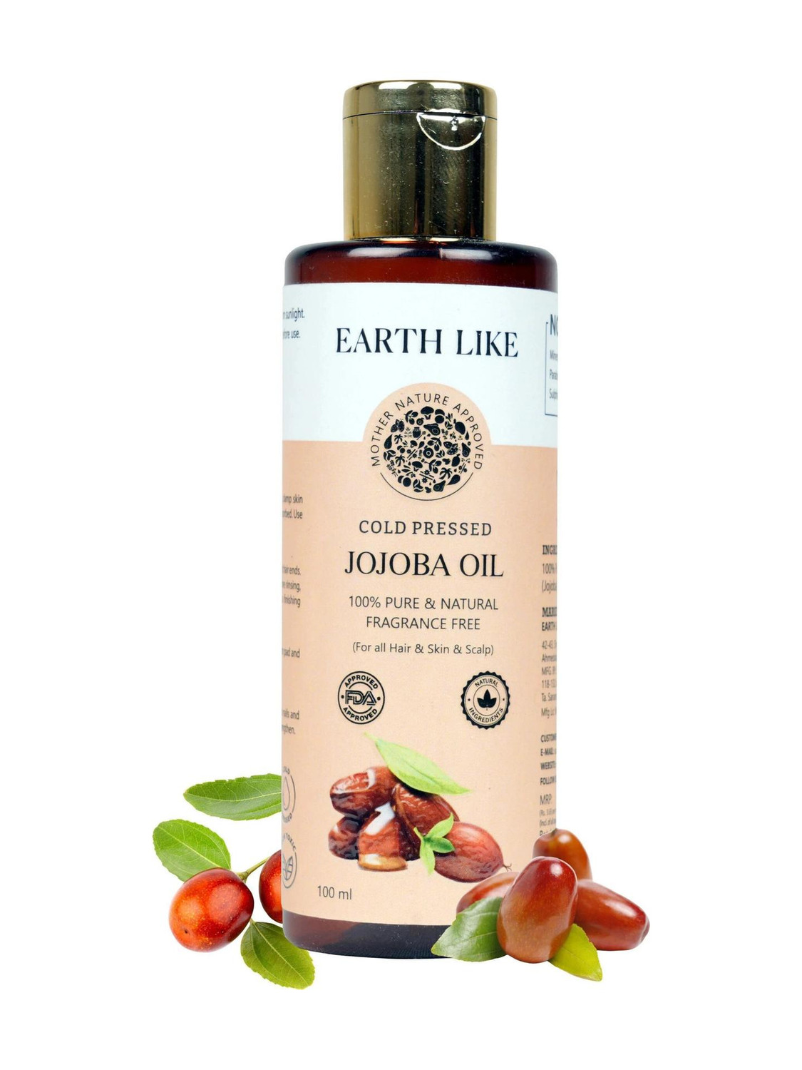 Image of Earth Like Cold Pressed JoJoba Oil for Skin,Nails & Hair Growth 100% Pure & Natural