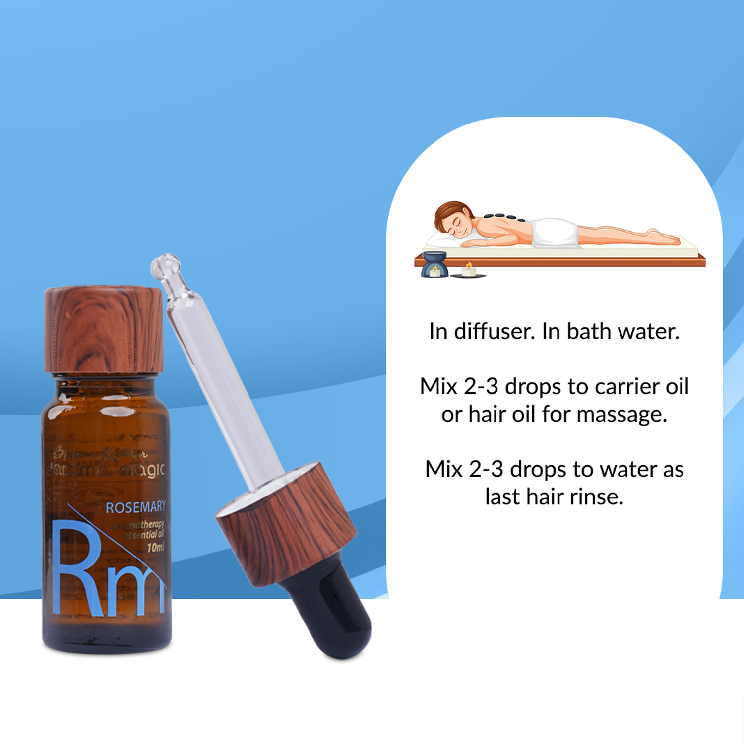 Image of Aroma Magic Rosemary Essential Oil|100%Pure Multipurpose for Hair Growth,Skin & Aromatherapy