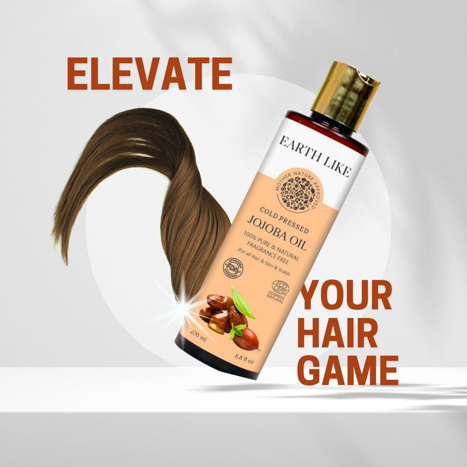 Image of Earth Like Cold Pressed Oil for Skin,Nails & Hair Growth 100% Pure & Natural (200ml)