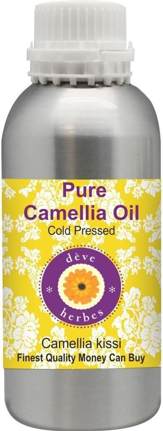Image of deve herbes Pure Camellia Oil (Camellia kissi) 100% Natural Therapeutic -Grade Cold Pressed