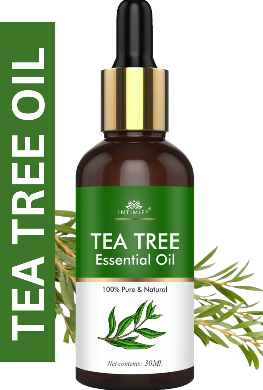 Image of INTIMIFY Tea Tree Essential Oil For Face, Skin, Hair, 100% Pure and Natural