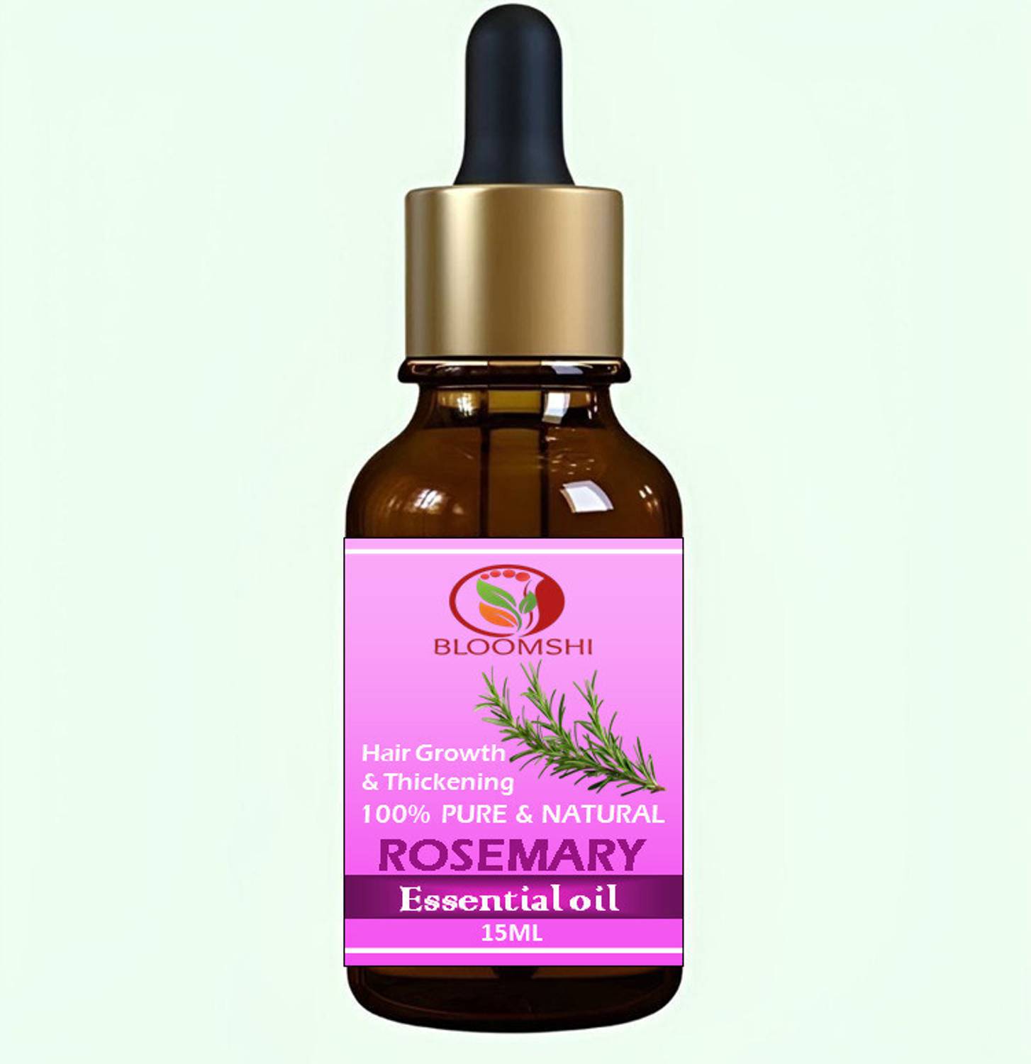 BLOOMSHI Rosemary Essential Oil, 15ml, Hair Growth & Thickening, 100% Pure & Natural