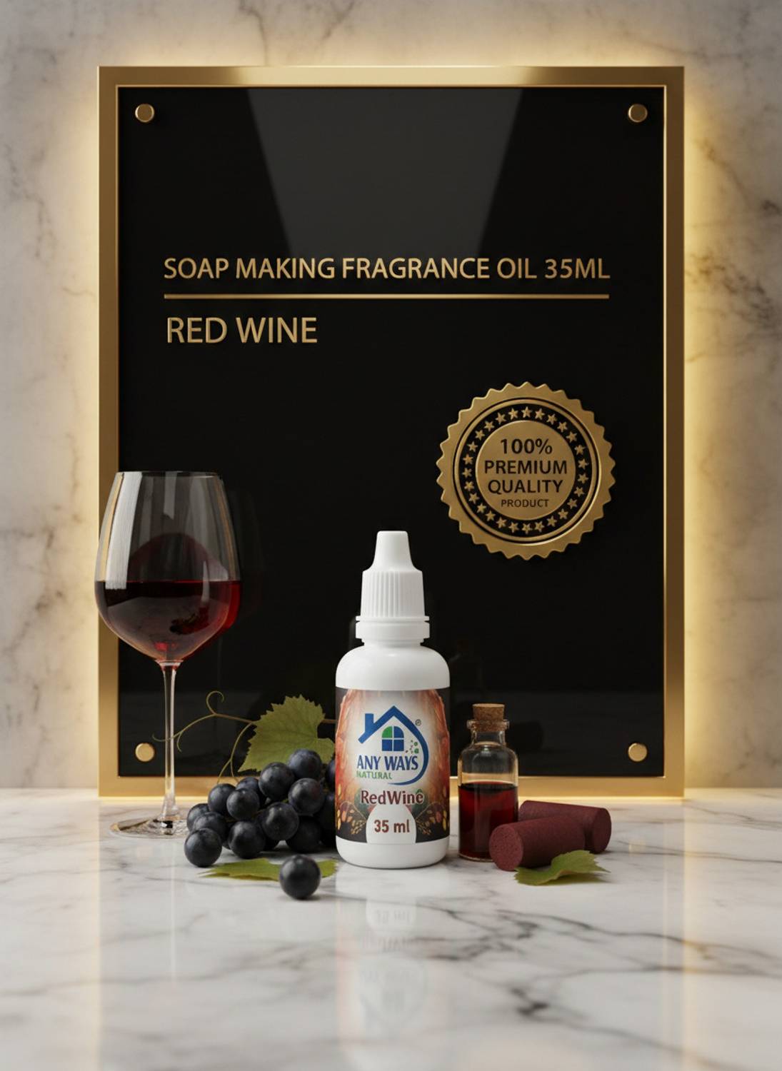 anyways Natural Red Wine Fragrance Oil for Soap Making – 35ml