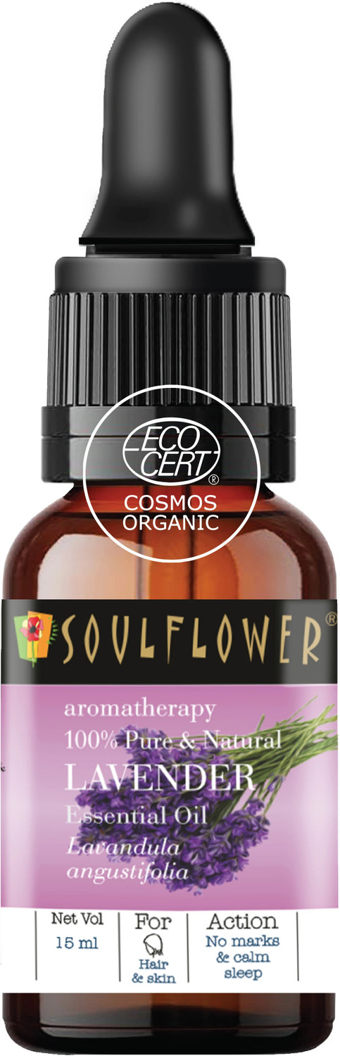 Image of Soulflower Essential Oil Lavender| 100% Pure, Natural and Undiluted for Hair, Skin and Face