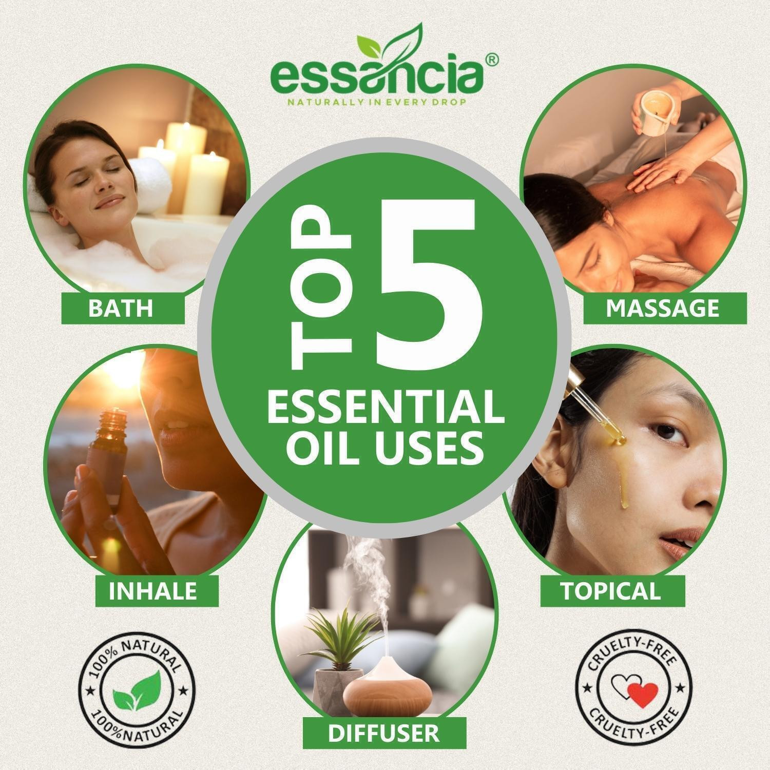 Image of essancia Rosemary Essential Oil For Hair Growth, Skin Care, Body, and Aromatherapy - Topical for Thin Hair, Oily Skin. 100% Pure, Natural, Undiluted and Therapeutic Grade Essential Oil