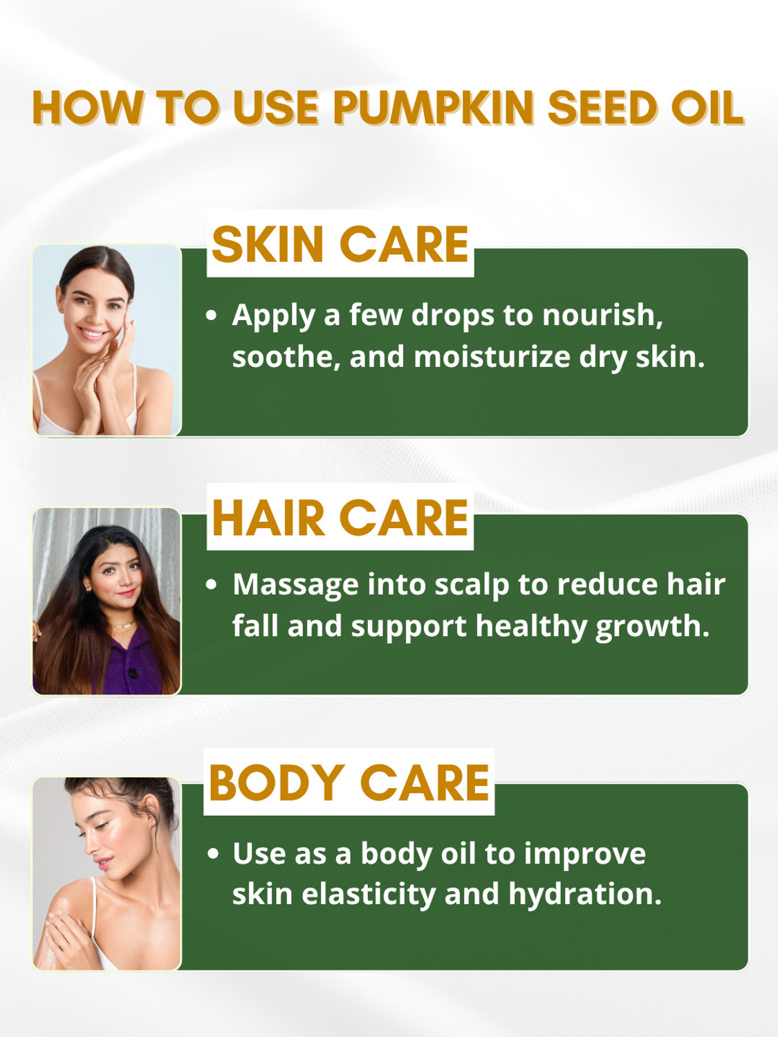 Image of Mystiq Living Pumpkin Seed Oil - 100% Pure Cold Pressed for Hair, Skin and Body (50 ml)