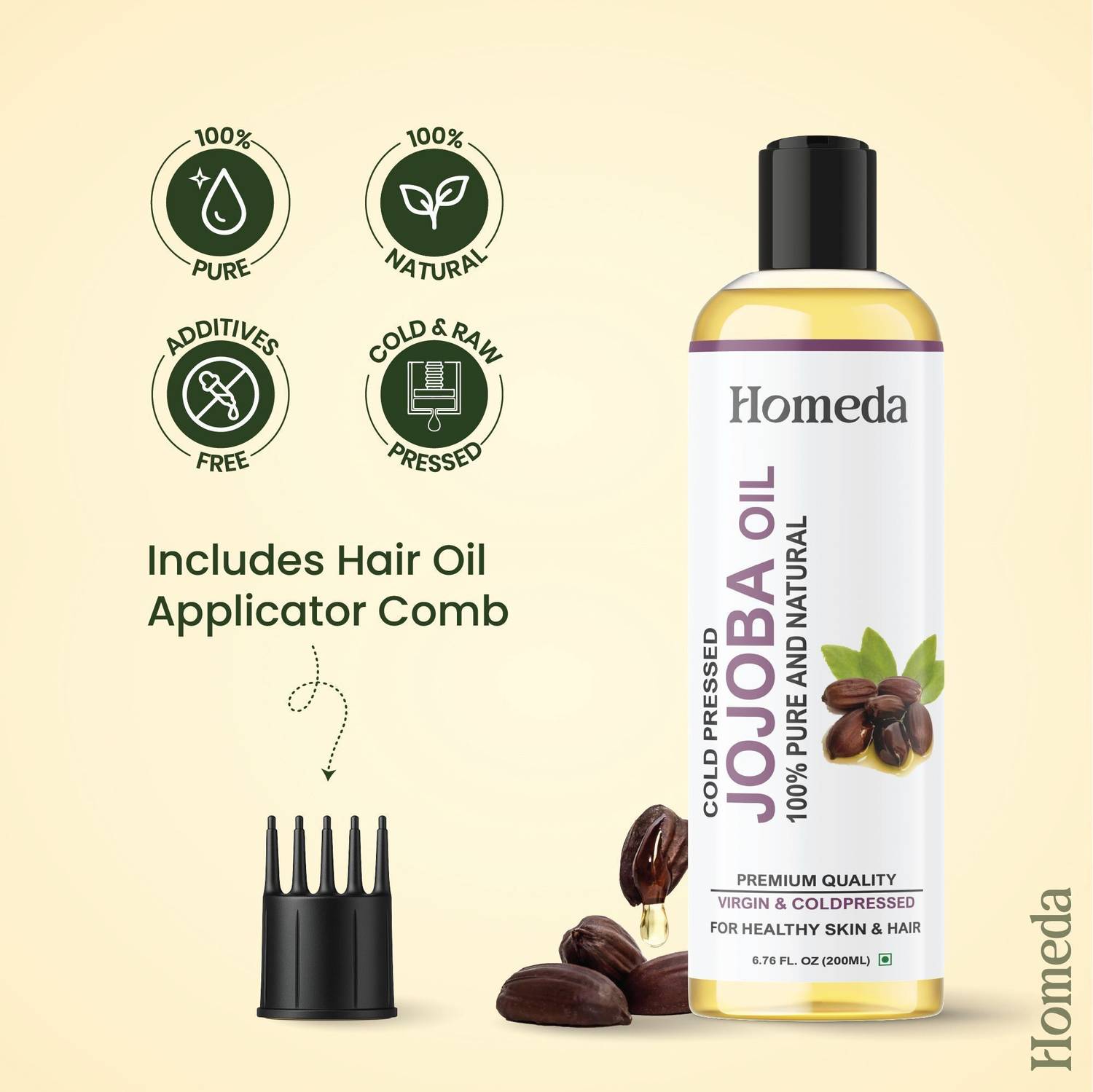 Homeda Cold Pressed Jojoba Oil 100% Pure 100ml - Image 5