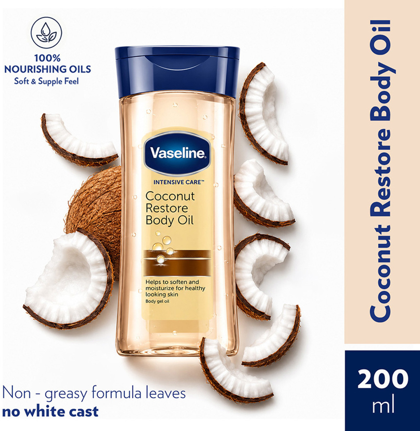 Image of Vaseline Intensive Care Coconut Restore Body Oil (200 ml)