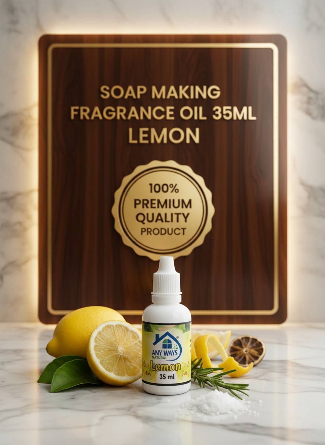 anyways Natural Lemon Fragrance Oil 35ml for Soap Making