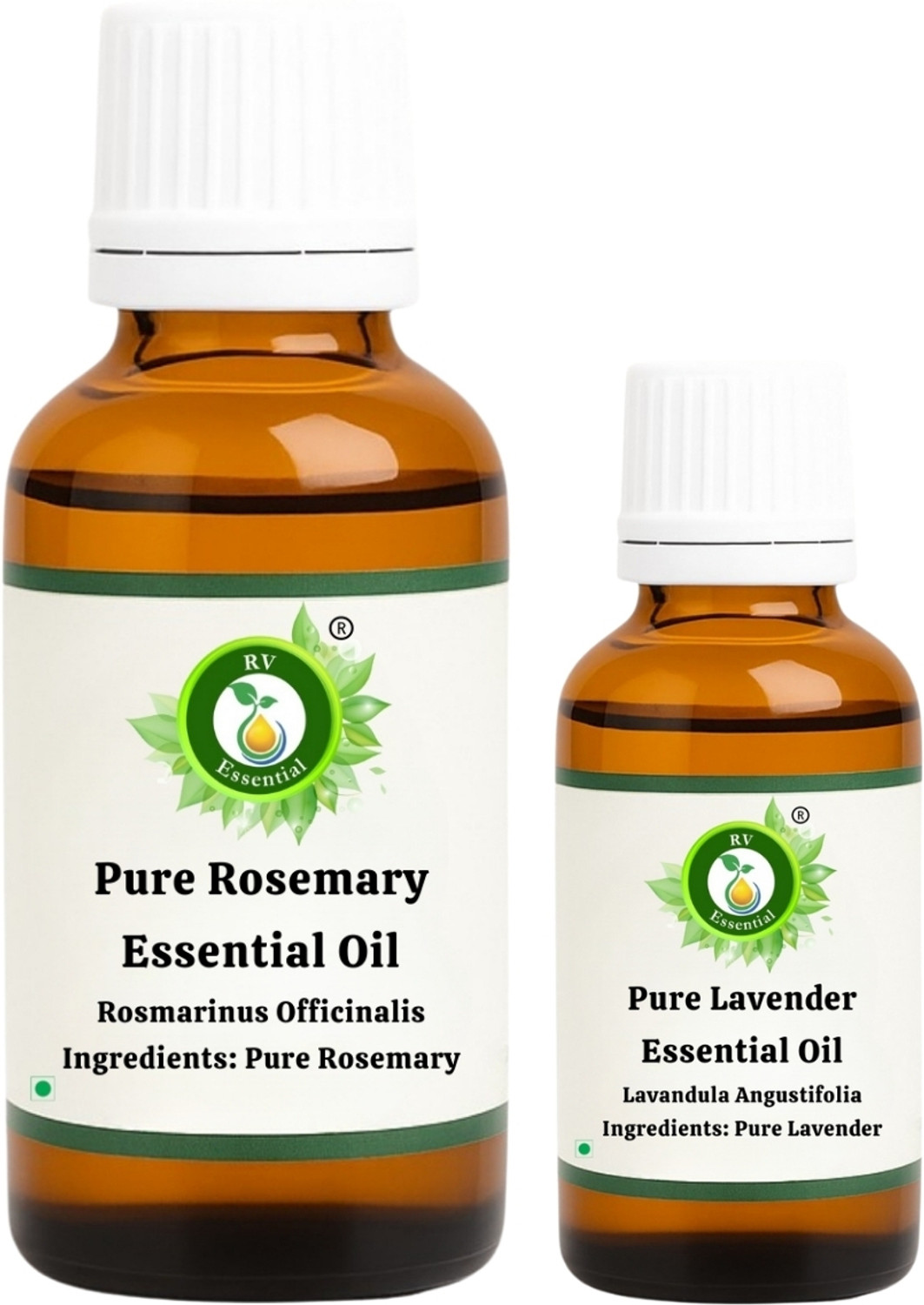 Image of R V Essential Rosemary (30ml) and Lavender Essential Oil (10ml)- (100% Pure and Natural Steam Distilled)