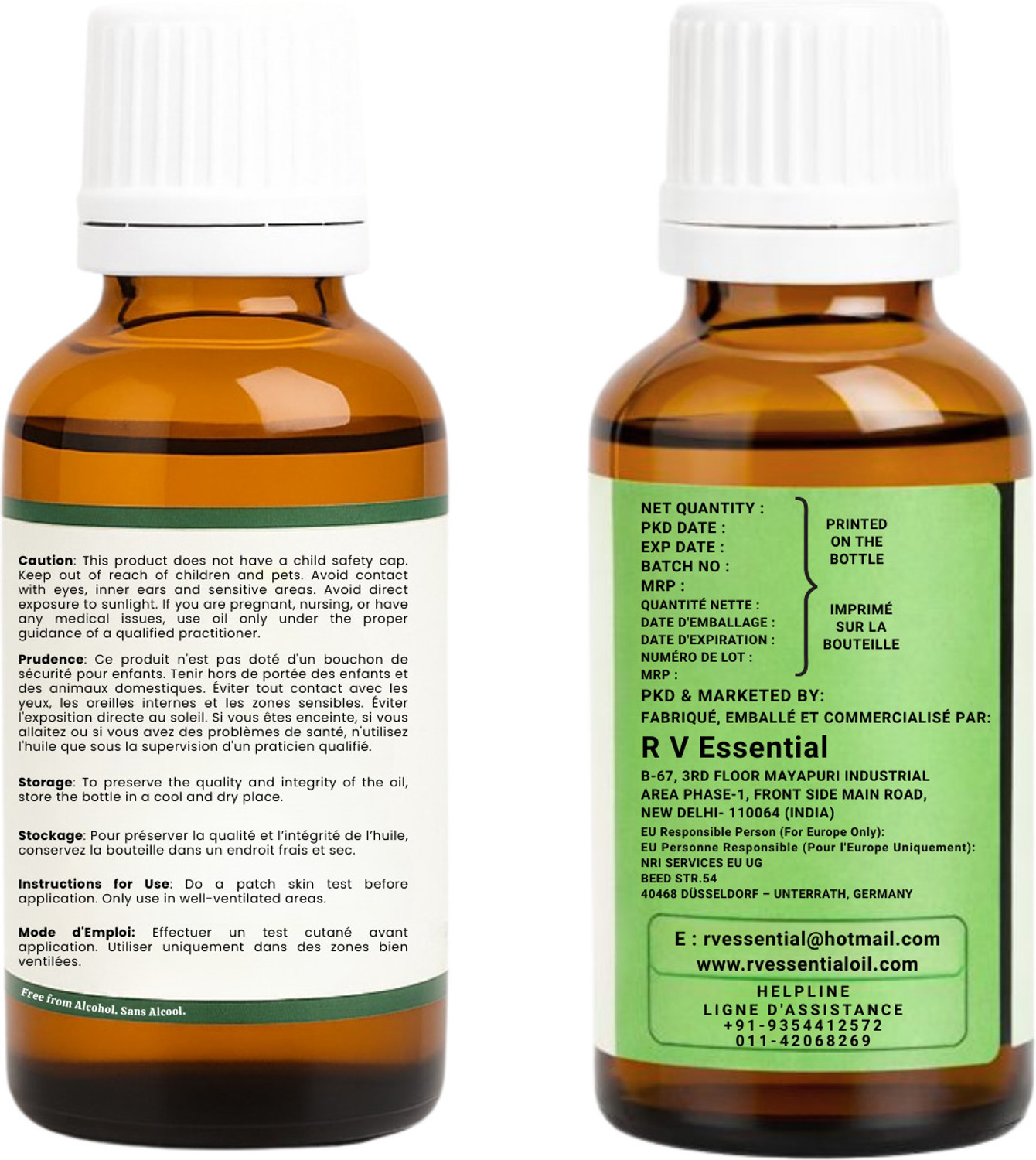 Image of R V Essential Pure Patchouli Essential Oil 30ml- Pogostemon Cablin (100% Pure and Natural Therapeutic Grade)