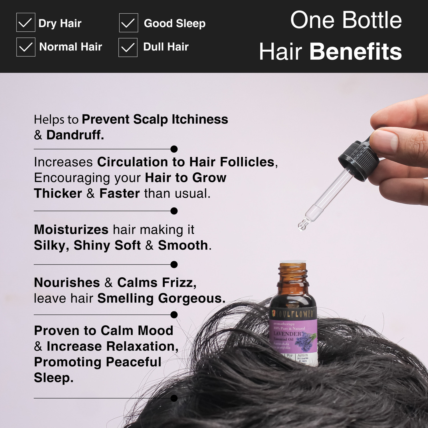 Image of Soulflower Essential Oil Lavender| 100% Pure, Natural and Undiluted for Hair, Skin and Face