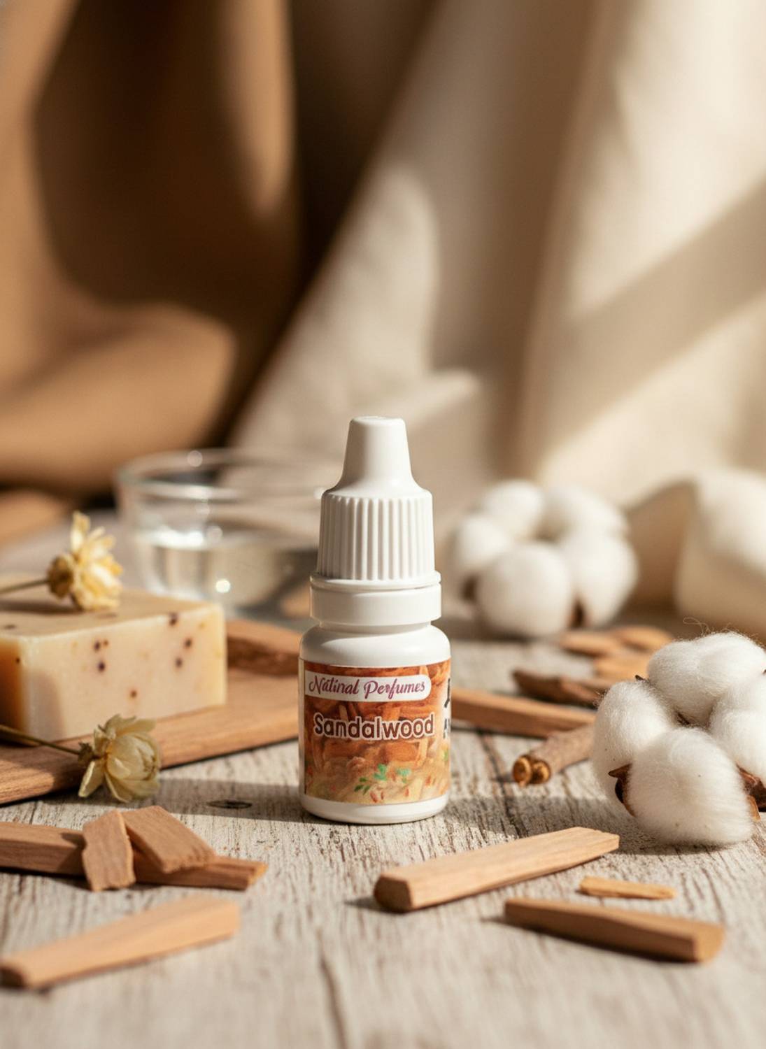 anyways Natural Sandalwood Fragrance Oil 10ml – Premium Long Lasting Scent for Soap