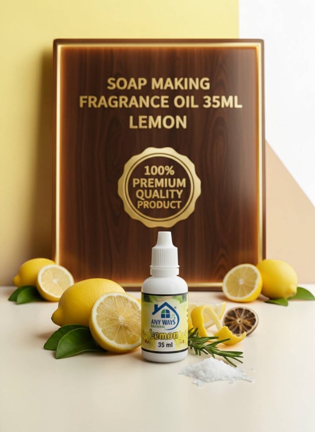 anyways Lemon Fragrance Oil for Soap Making & DIY - 35ml