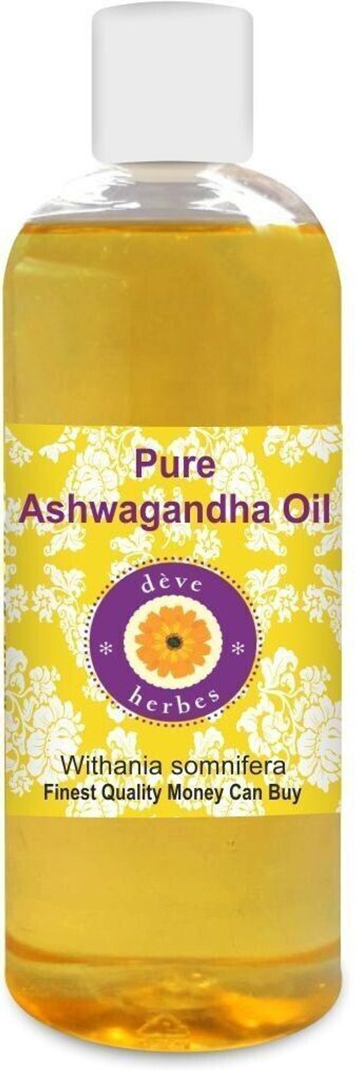 Image of deve herbes Pure Ashwagandha Oil (Withania somnifera) 100% Natural Therapeutic Grade