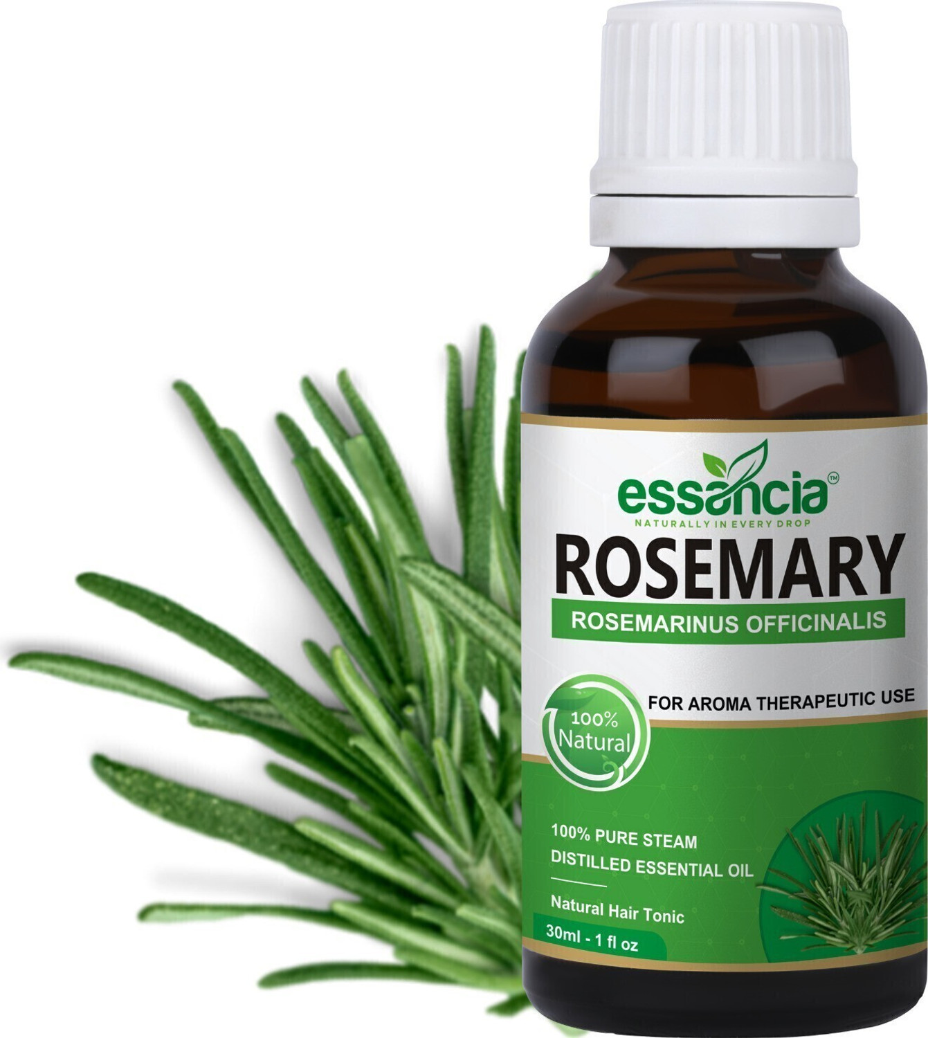 Image of essancia Rosemary Essential Oil For Hair Growth, Skin Care, Body, and Aromatherapy - Topical for Thin Hair, Oily Skin. 100% Pure, Natural, Undiluted and Therapeutic Grade Essential Oil