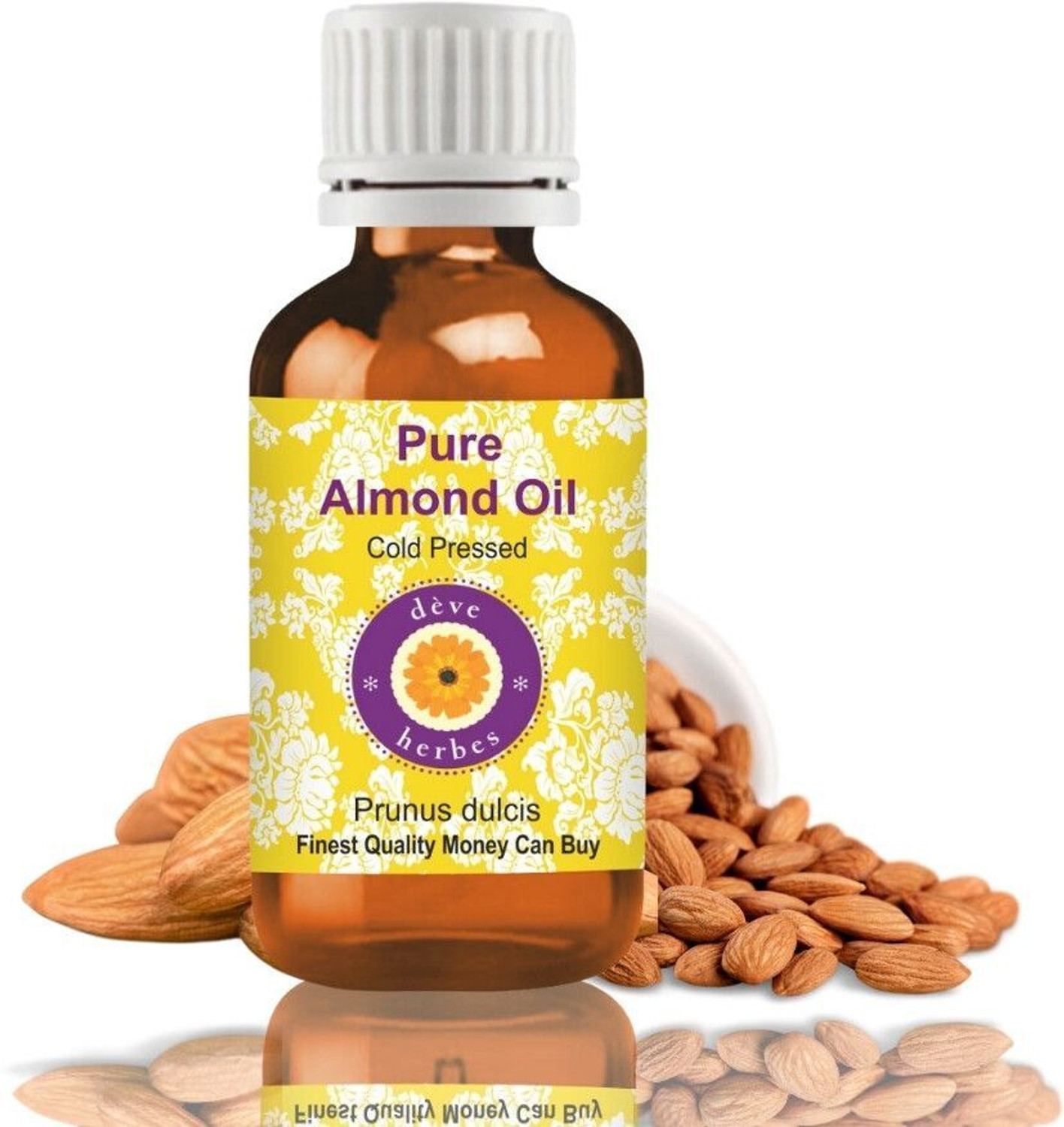 deve herbes Pure Almond Oil (Prunus dulcis) 100% _Natural Therapeutic Grade Cold Pressed