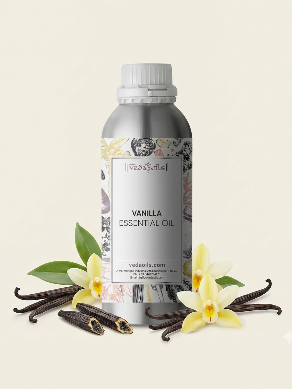 VedaOils Vanilla Essential Oil for Skin, Hair & Home Fragrance