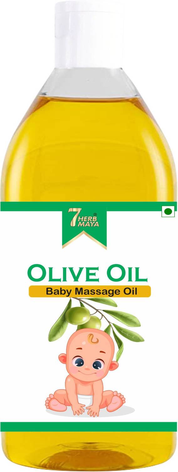 7Herbmaya Baby Massage Olive Oil (Jatun teil)Moisturizes Skin, Healthy Baby Skin
