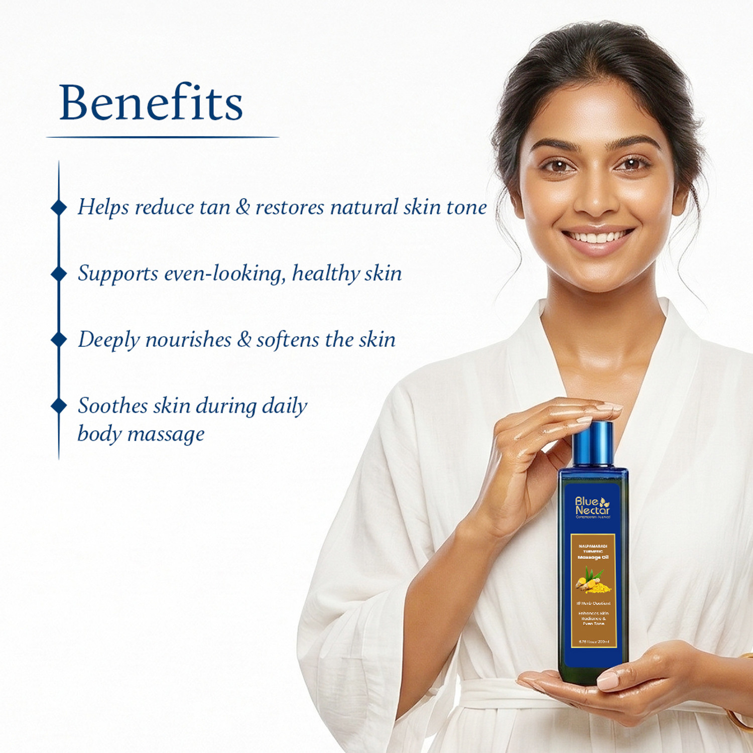 Image of Blue Nectar Nalpamaradi Thailam Skin Brightening Oil for Glowing Skin