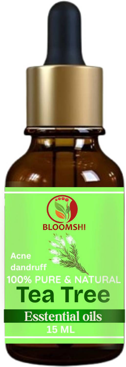 BLOOMSHI 100% Pure Tea Tree Essential Oil, 15ml, for Acne and Dandruff