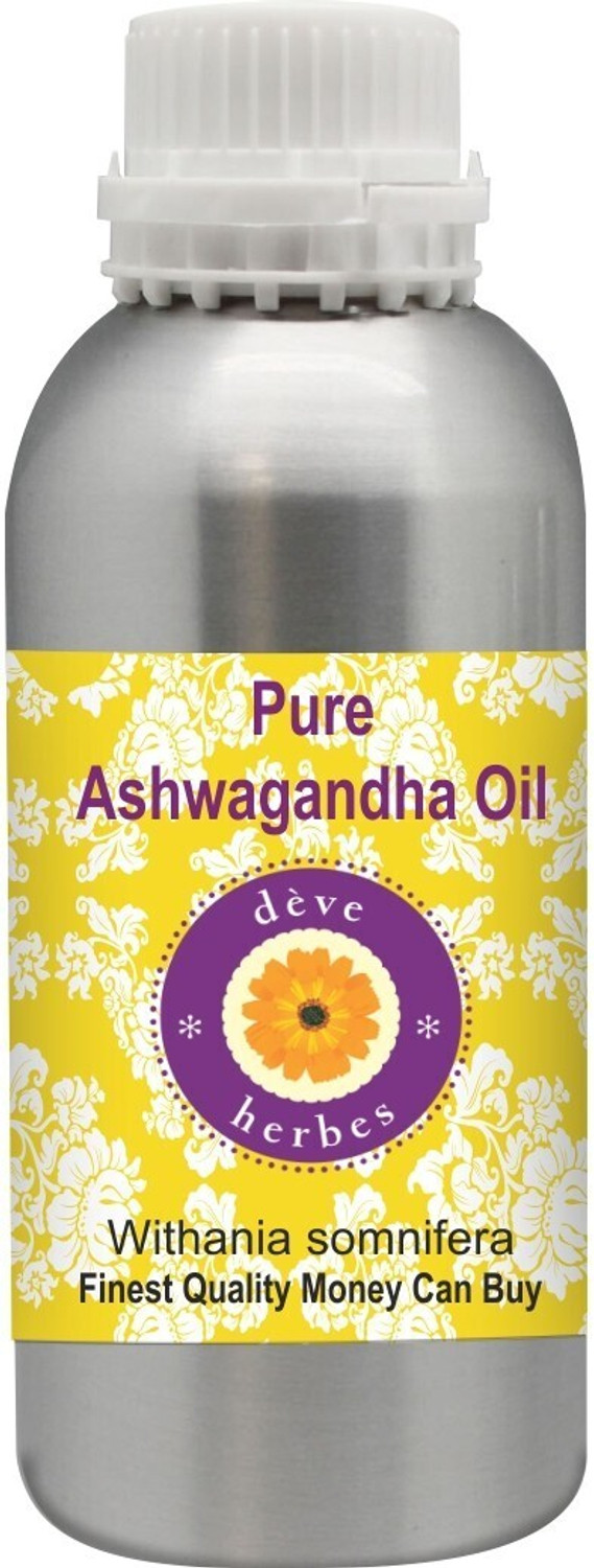 Image of deve herbes Pure Ashwagandha Oil (Withania somnifera) 100% Natural -Therapeutic Grade