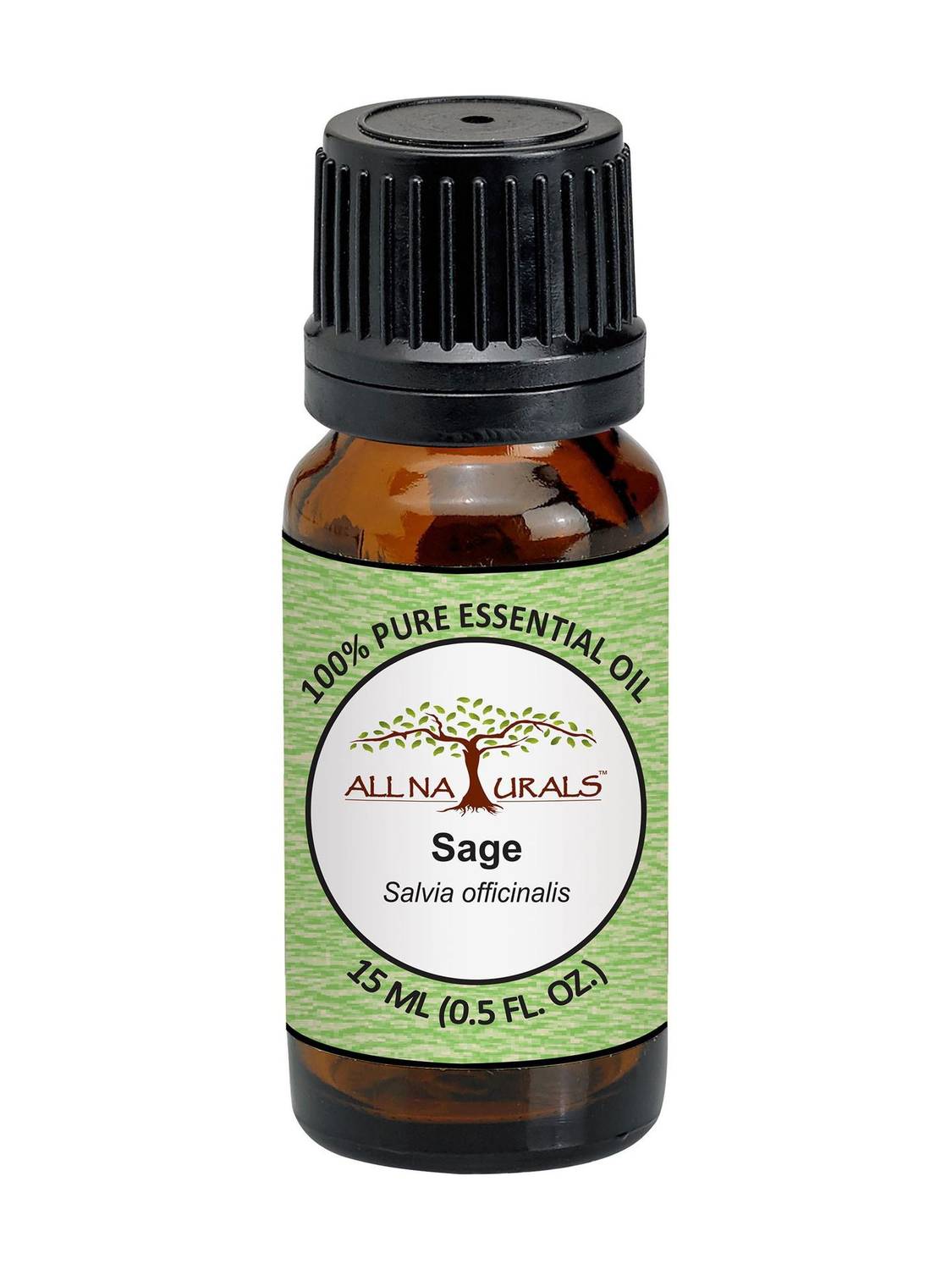 All Naturals Sage Essential Oil 15ML (Kashmir) 100% Pure Undiluted for Aromatherapy