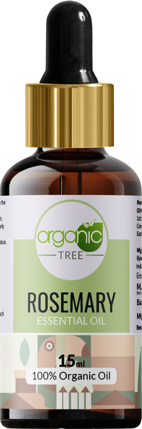 Image of ORGANIC TREE Rosemary Essential Oil For Hair Growth, Skin Care of all type of skin |100% Pure (15 ml)