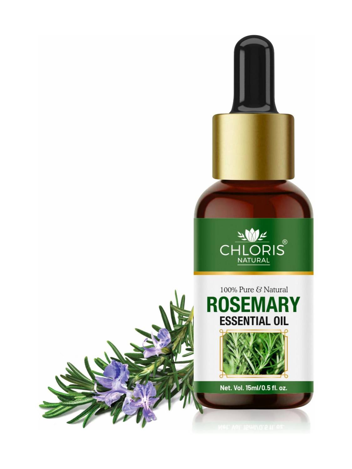 Chloris Natural Rosemary Essential Oil | Hair Growth, Skin, Face | Pure, Organic & Undiluted