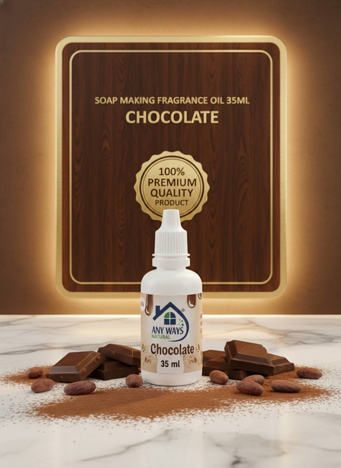 anyways Natural Chocolate Fragrance Oil 35ml for Soap Making