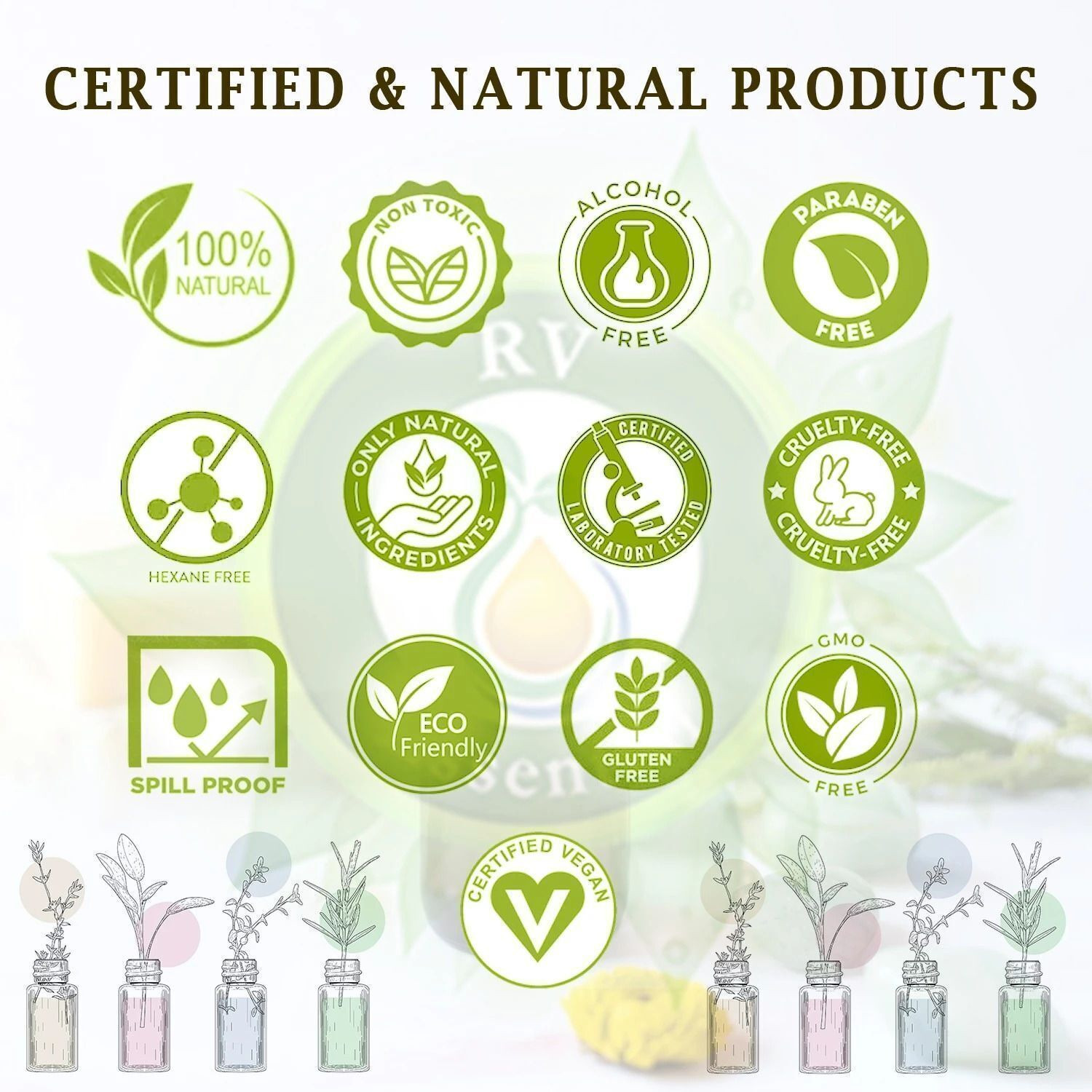 Image of R V Essential Pure Patchouli Essential Oil 50ml- Pogostemon Cablin (100% Pure and Natural Therapeutic Grade)