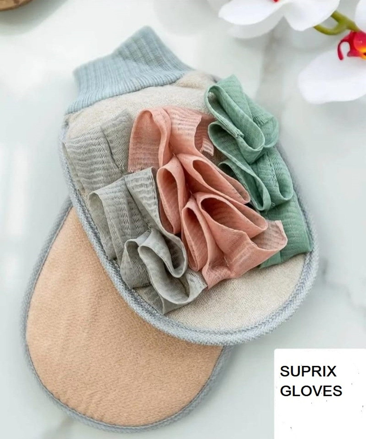 Image of Suprix Body Exfoliating Scrubber Loofah For Men & Women | Remove Dark Skin & Cleansing