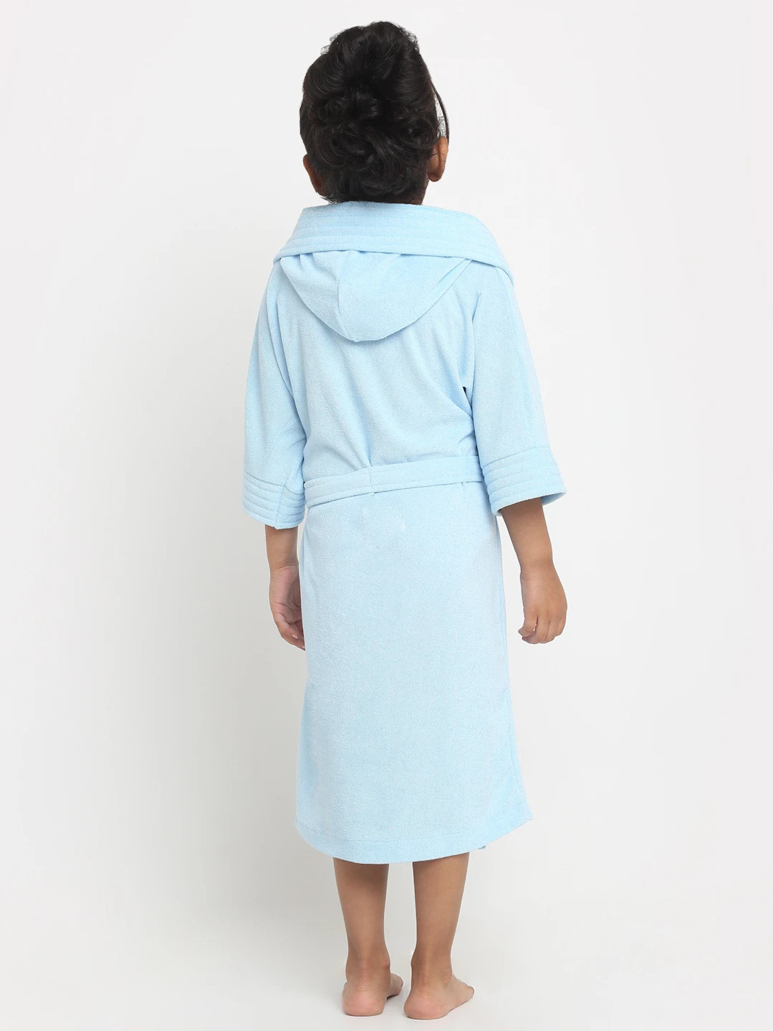 Image of CREEVA Sky Blue Small Bath Robe (1 Kids Bathrobe, For: Boys & Girls, Sky Blue)