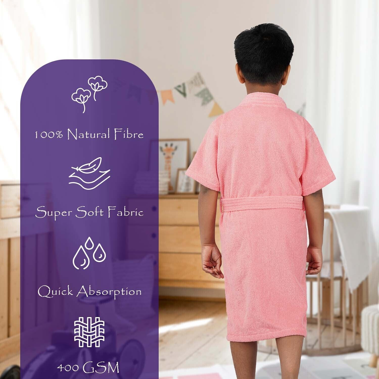 Image of RANGOLI Peach Medium Bath Robe