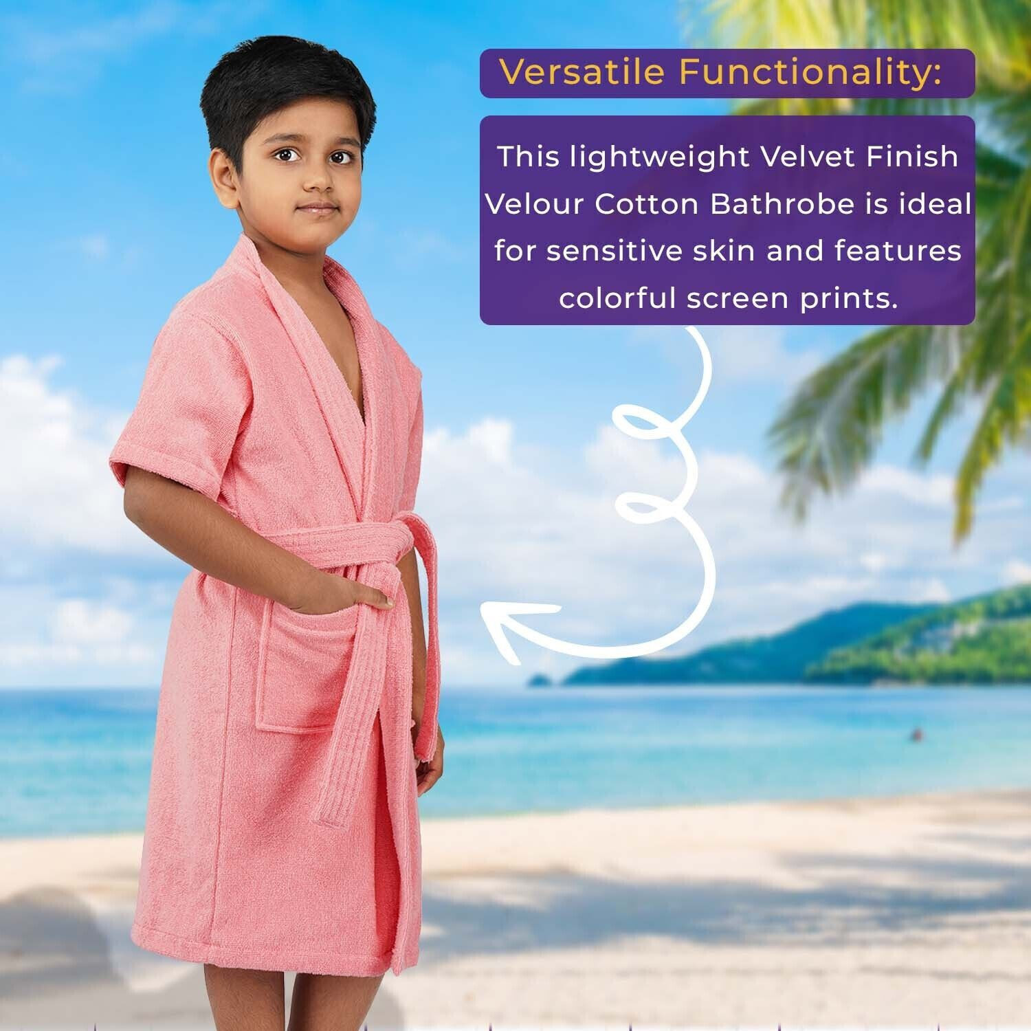 Image of RANGOLI Peach Medium Bath Robe