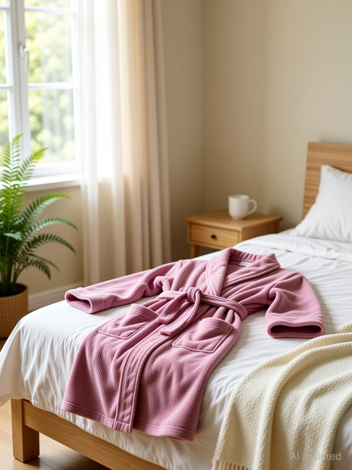 Image of RANGOLI Purple Small Bath Robe