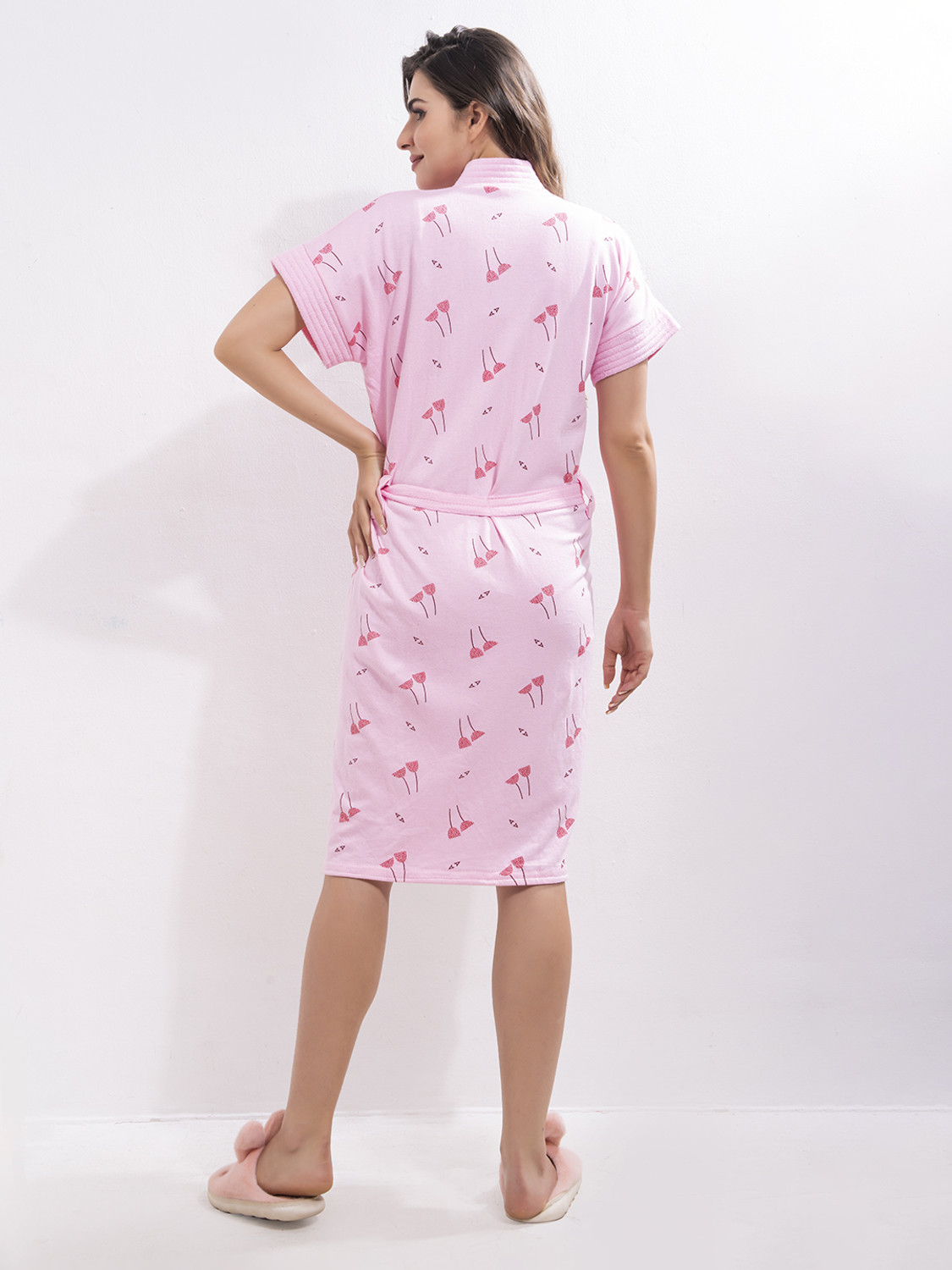 Image of HotGown Pink Flare Free Size Bath Robe
