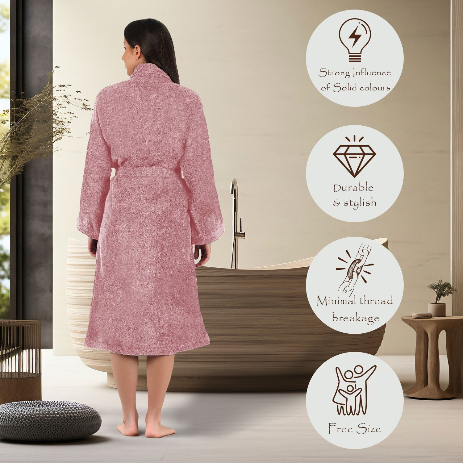 Image of RANGOLI Purple Small Bath Robe