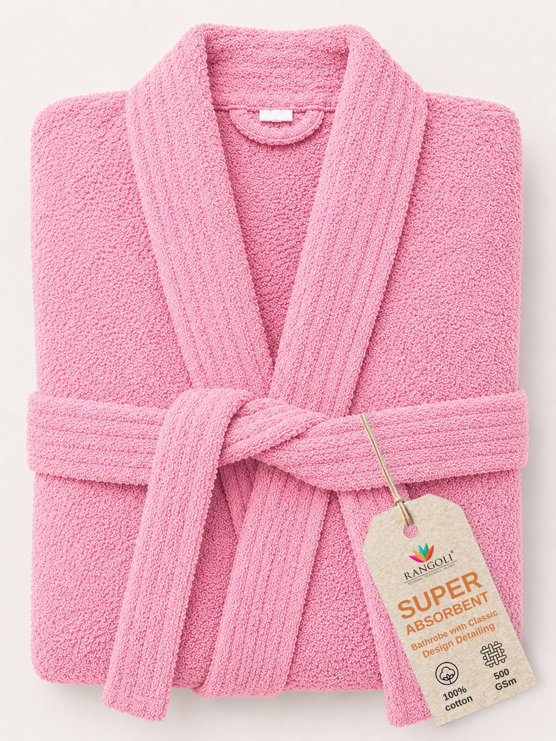Image of RANGOLI Pink Large Bath Robe
